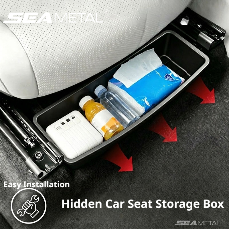 Tech Accessories For Car - SEAMETAL Under Seat Storage Box Universal