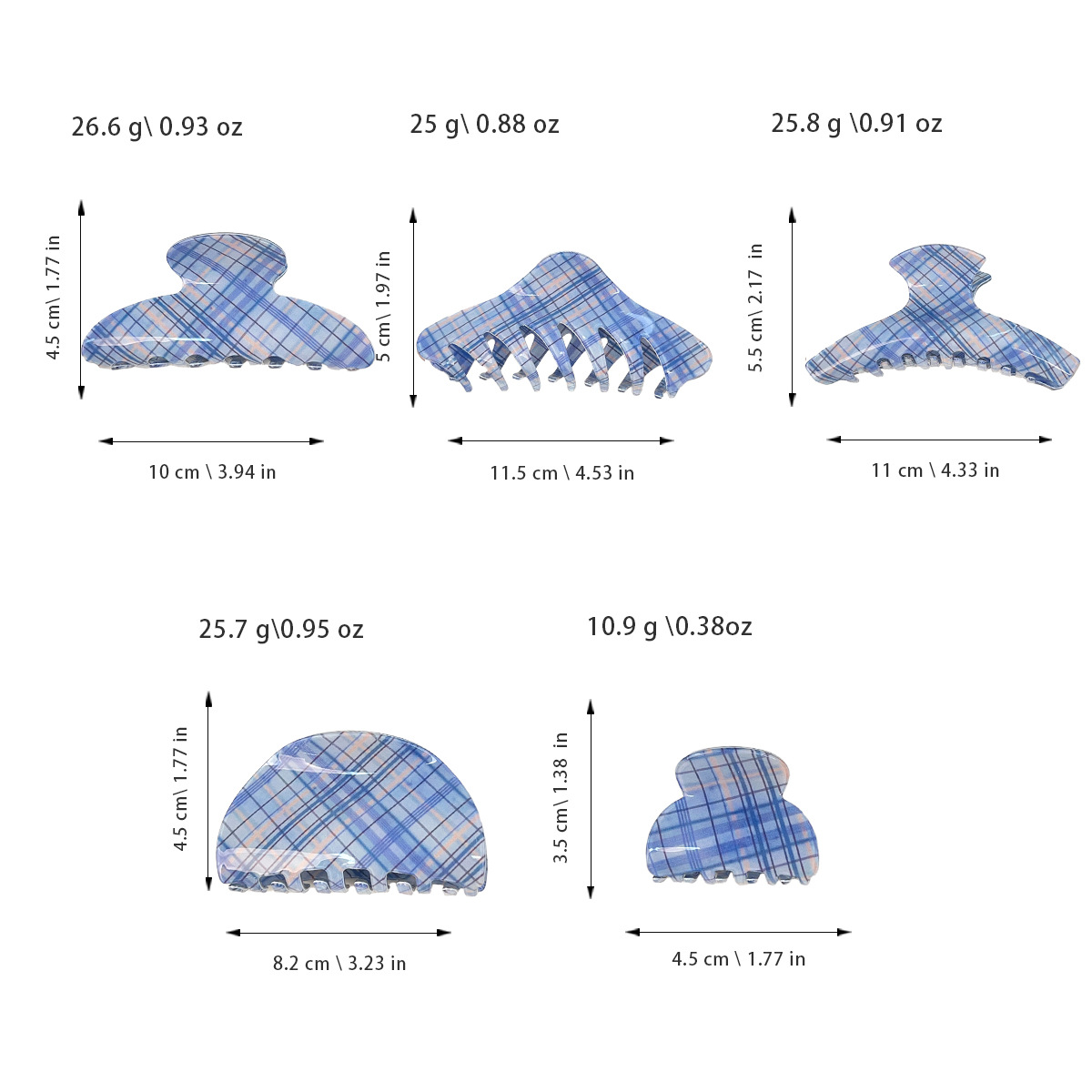 Korean Blue Plaid Hairpin Cute - Hi Tech Accessories ulasan dan harga