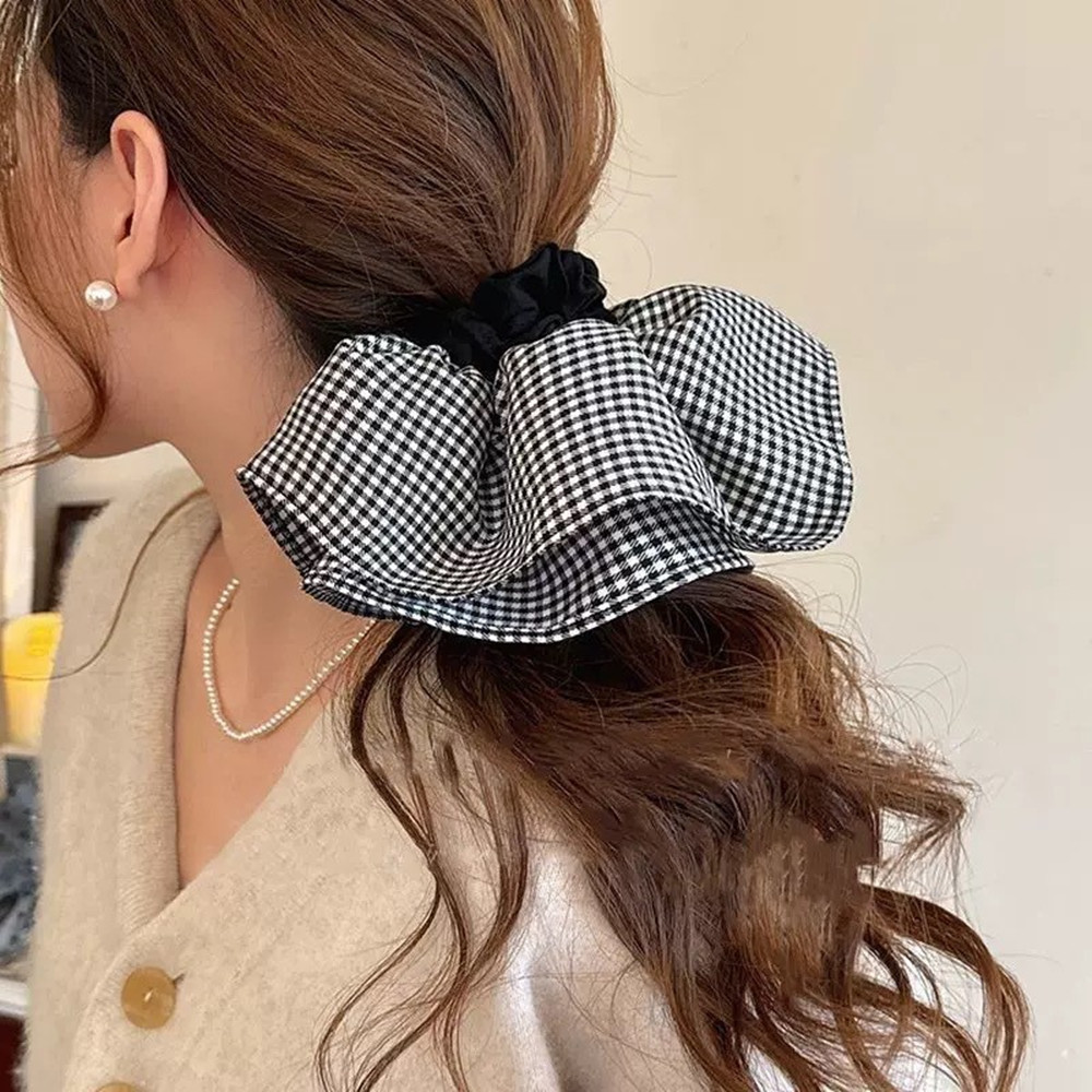 Extra Large Plaid Hair Ties El - Hi Tech Accessories ulasan dan harga