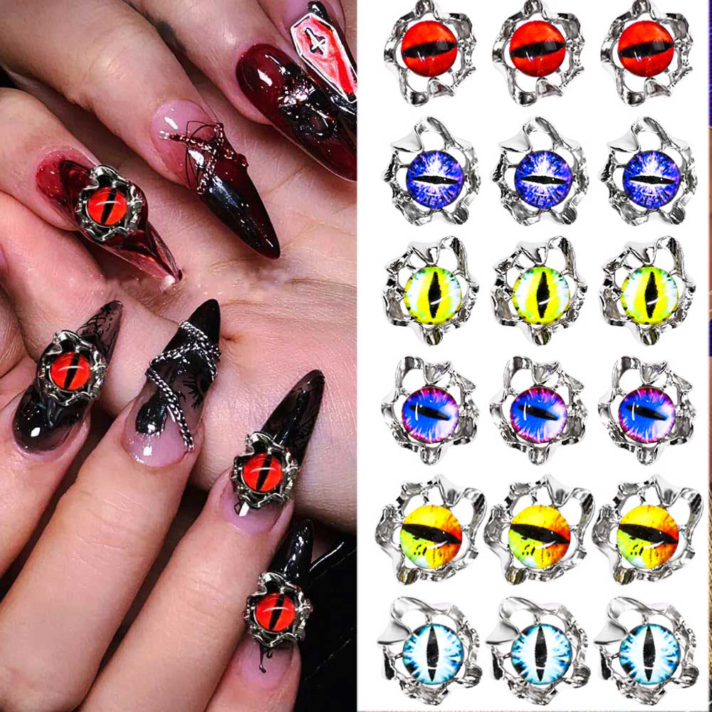 Aolly Y2K Devil Eye Nail Charm - Trending Tech Accessories ulasan dan harga
