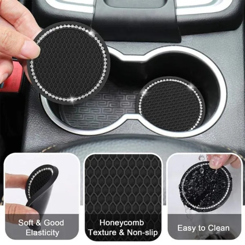 1/2Pcs Car Coaster Water Cup H - Tech Accessories For Car ulasan dan harga