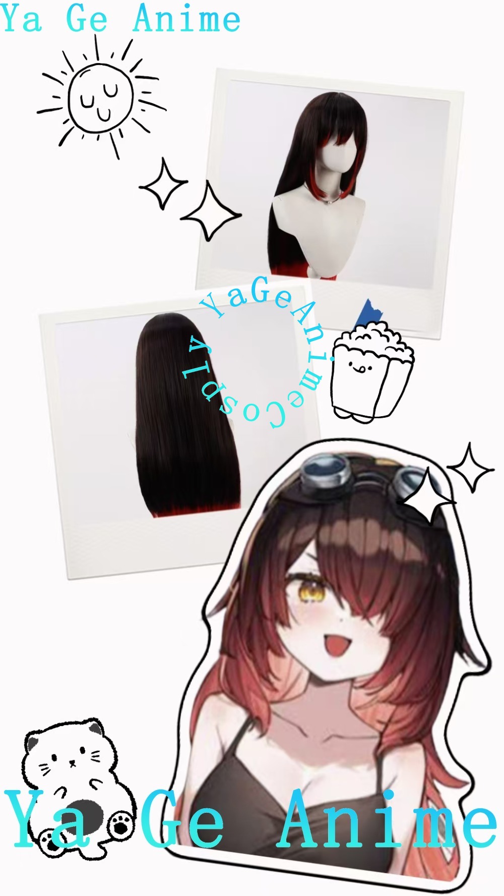 Cosplay Wig Long Loose Hair Gr - Tech Accessories ulasan dan harga