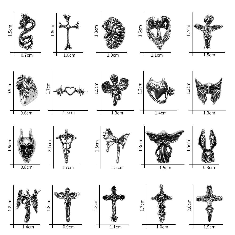20pcs Style Mix Halloween Nail - Trending Tech Accessories ulasan dan harga