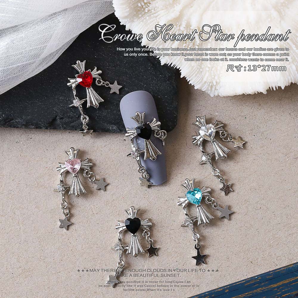 10pcs Retro Cross Chain Nail A - Trending Tech Accessories ulasan dan harga