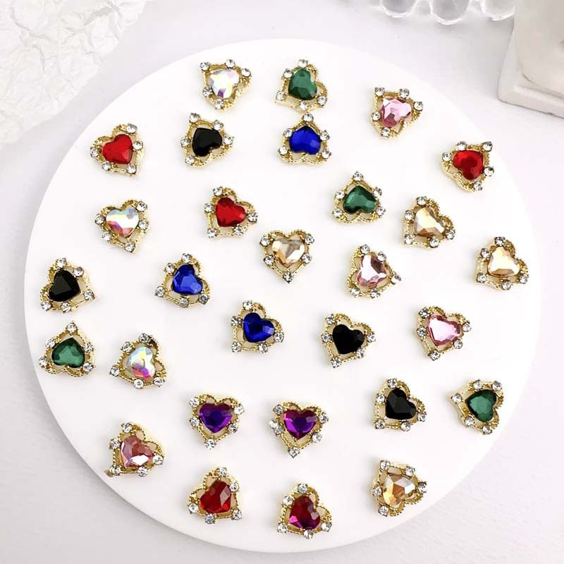 10pcs Luxury Alloy Nail Charms - Trending Tech Accessories ulasan dan harga